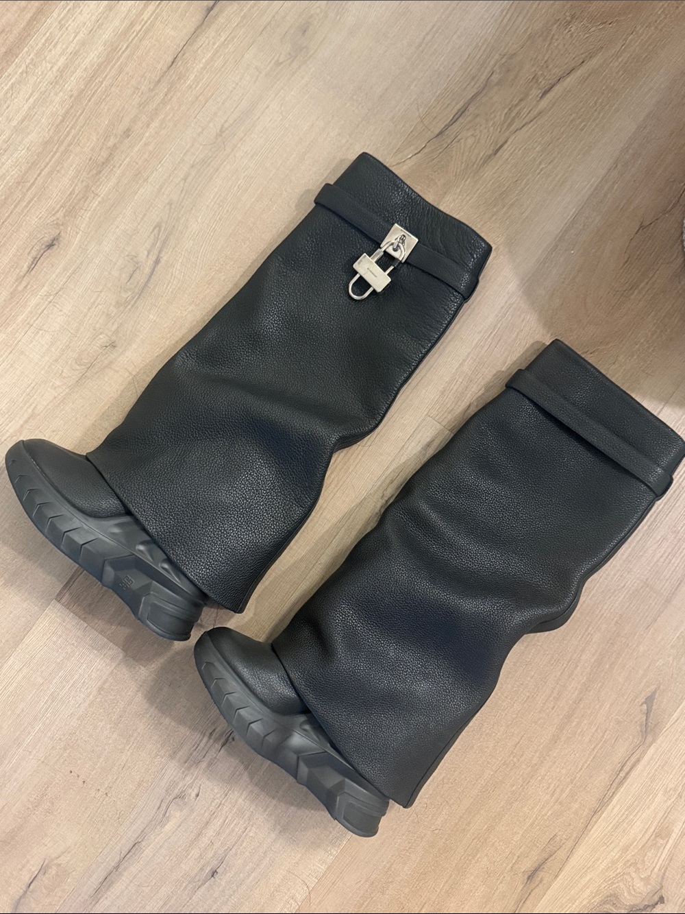 Givenchy Black Women's Mid-Calf Buckle Boots